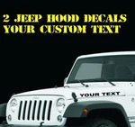 Fits Jeep Hood Decals Custom Made Wrangler / Renegade Tj Jk Xj Yj Cj 1 Pair. Fixed Price $18.99.