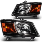 Pair/set Black Amber Headlights Assembly For Dodge Grand Caravan 2008-2010. Fixed Price $96.99.
