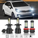 For Kia Rio 2012-2017 Sedan 6000K Led Headlight Hi/lo + Fog Bulbs Combo 4X. Fixed Price $29.99.