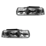 Headlight Assembly Set Driver & Passenger Side Fits 99-06 Chevrolet GM2505103. Fixed Price $114.95.