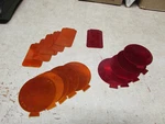 Peterson Spitfire V493KR Red V493KA Amber Reflector Kit PM489 PM490 Lot Of 16. Fixed Price $17.67.