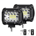 2PC 4 Inch 60W Led Light, 12000LM Spot-flood Combo, Off Road Fog Lamps. Fixed Price $38.99.
