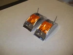 Pair Trailer Clearance Light Amber Marker Chrome Houseing And Bulb Replacment. Fixed Price $10.95.