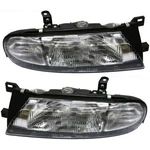 Headlight Set For 93 94 95 96 97 Nissan Altima Left And Right With Bulb 2PC. Fixed Price $132.65.