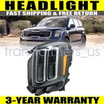 Headlight For 2023-2024 Kia Telluride Full Led Lamp Assy-head W/drl Driver Left. Fixed Price $358.59.