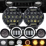 For Jeep Wrangler Jku 2007-2018 Combo 7'' Led Headlights Turn Fog Kits. Fixed Price $69.99.