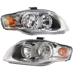 Lh Rh Headlight For Audi A4 Quattro 2005-2009 Halogen W/ Bulbs 06-08 Sedan/wagon. Fixed Price $268.76.
