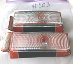 (2)VINTAGE 1951 Pontiac Lynx-eye Parking Lamp Lens. Fixed Price $50.00.