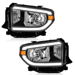 Weelmoto Pair Headlights Led Drl Tube For 2014-2021 Toyota Tundra Black Headlamp. Fixed Price $311.76.