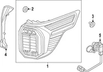 Genuine Ford Lamp Assembly Rear Stop And Flas RB5Z-13404-D. Fixed Price $886.82.