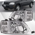 Fits 97-01 Honda Cr-v Crv Headlights Pair Set Halogen Chrome HO2502112 HO2503112. Fixed Price $86.87.
