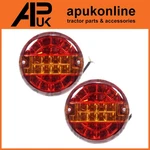 2X Led 12V 5.5" Round Rear Brake Lights Lamp Tractor Trailer Stewart Mchale Bale. Fixed Price $39.01.