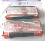 (2)VINTAGE 1951 Pontiac Lynx-eye Parking Lamp Lens. Fixed Price $50.00.