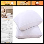 Goose Feather & Down Pillows Set Of 2, 100% Cotton Cover, Standard Size, Hotel Q. Fixed Price $79.99.
