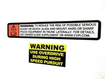 Pair P71 Crown Victoria Suv Interceptor Overdrive Pursuit Sticker Style Cvpi. Fixed Price $20.00.