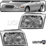 Pair Lh Rh Halogen Headlights For Mercury 06-11 Marquis. Fixed Price $97.60.