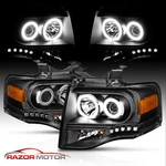 2007-2014 Ford Expedition Black Xtreme Led Halos Projector Headlights. Fixed Price $224.69.
