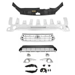 For Highlander 2011-2013 Front Upper & Lower Chrome Grilles Bumper Foam Fog Kit. Fixed Price $149.96.