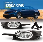 For 09-11 Honda Civic 2 Door Coupe Fog Lights Assembly Clear Lamps Wiring Kits. Fixed Price $57.99.