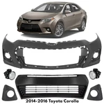 Front Bumper Cover Paintable & Fog Lights Assembly For 2014-2016 Toyota Corolla. Fixed Price $267.15.
