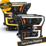 Anzo 111357 Black Switchback Led U-bar Projector Headlights 15-17 Ford F-150. Fixed Price $645.77.