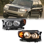 Black Housing Clear Lens Headlights 2006 2007 2008 Subaru Forester Headlamps. Fixed Price $239.99.