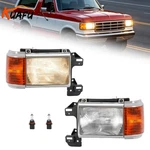 1987-1991 Ford Bronco F150 F250 Truck Headlights Chrome Trim Headlamps Pair. Fixed Price $102.45.
