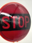 Vintage Fruehauf Red Jumbo Stop Light Glass Lens Replacement 539036. Fixed Price $64.95.