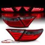 For 2015 2016 Toyota Camry Red Sedan 4DR Smoke Rear Led Brake Tail Lights. Fixed Price $250.46.