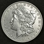 1897 Morgan Silver Dollar. B.u. Inventory H. 139939. Fixed Price $99.00.