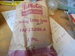 Fomoco FAF-13208, Parking Light/turn Signal Lens Clear 53 Ford Pass. Fixed Price $25.00.