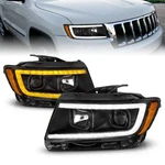 Anzo Projector Headlights W/light Bar Swtchbk Black For 11-13 Grand Cherokee. Fixed Price $484.02.