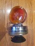 Vintage 60S 70S Amber & Red Safety Flashing Vehicle Light. Battery Works Fine. Fixed Price $40.00.