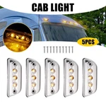 5PC Lens Chrome Amber Led Roof Clearance Marker Lights For Kenworth T680. Fixed Price $33.24.