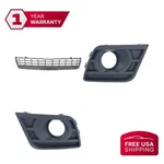 Front Bumper Grille + Fog Light Bezel Trims For 2014-2015 Chevrolet Camaro. Fixed Price $125.98.