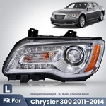 Halogen Headlight For 2011-2014 Chrysler 300 Chrome Bezel Left Side W/ Blubs. Fixed Price $88.19.