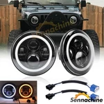 Pair 7" Inch Round Led Headlights Halo Angel Eyes For Jeep Wrangler Jk Lj Tj Cj. Fixed Price $32.69.