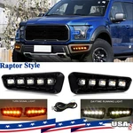 Raptor Look Front Bumper Drl Led Fog Lights 2015-17 Ford F150 F-150 Lamp. Fixed Price $54.14.