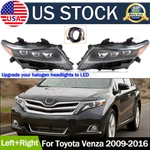2X For 2009-2016 Toyota Venza Led Headlights Headlamps Projector Drl Black Lh+rh. Fixed Price $715.85.