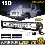 14" 300W Dual Row Spot Flood Combo Led Light Bar Offroad For Jeep Truck Tractor. Fixed Price $25.37.