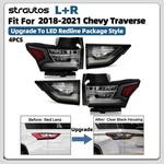 Upgrade To Led Redline Style Tail Lights For 2018-2021 Chevy Traverse Lh+rh 4PCS. Fixed Price $321.99.