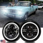 Dot Pair 7" Inch Round Led Headlights Hi/lo Housing For Dodge Dart 64-1976 D100. Fixed Price $59.99.