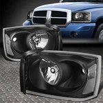 For 05-07 Dodge Dakota Oe Style Black Housing Clear Corner Headlight Lamps. Fixed Price $99.88.
