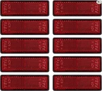 10 Pack Red Self Adhesive Rectangle Reflectors, Road Safety Stick-o Color:. Fixed Price $15.74.