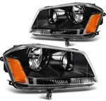 Headlights Assembly For 2010-2014 Dodge Avenger Sxt Black Housing Pair. Fixed Price $89.99.
