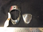 1947-48 Nash License Plate Lamp Lens & Bezel "su" Models 40, 42, 60 Light. Fixed Price $29.99.