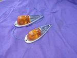 Vintage Pair K-d Kd 518 Sae Pc 68 Amber Cab Marker Light Lamp. Fixed Price $55.00.