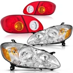 Headlight Taillight Combo 03-08 Corolla Rear Brake Lamp Chrome Amber Reflector. Fixed Price $254.99.
