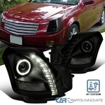 Fits 03-07 Cadillac Cts Black Smoke Led Strip Halo Projector Headlights Lamps. Fixed Price $202.95.
