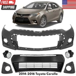 Front Bumper Cover Paintable & Fog Lights Assembly For 2014-2016 Toyota Corolla. Fixed Price $236.33.